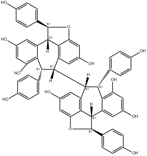 (+)-ISOHOPEAPHENOL 结构式