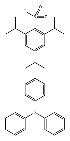 トリフェニルスルホニウム=2,4,6-トリイソプロピルベンゼンスルホナート 化学構造式
