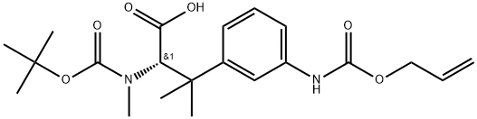 L-Phenylalanine, N-[(1,1-dimethylethoxy)carbonyl]-N,β,β-trimethyl-3-[[(2-propen-1-yloxy)carbonyl]amino]- Structure