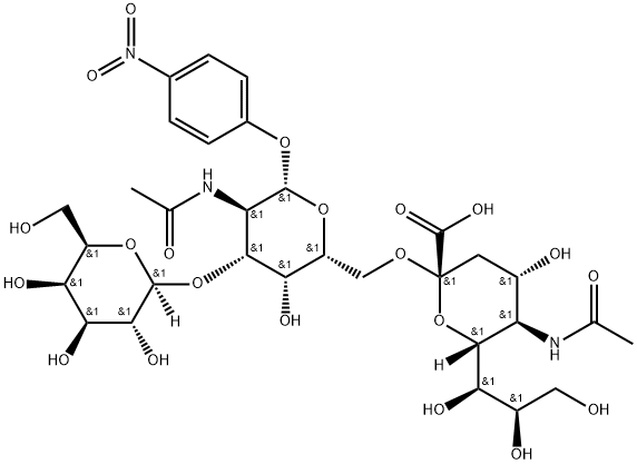 Galβ(1-3)[Neu5Acα(2-6)]GalNAc-β-pNP 化学構造式