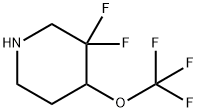 Piperidine, 3,3-difluoro-4-(trifluoromethoxy)- Struktur
