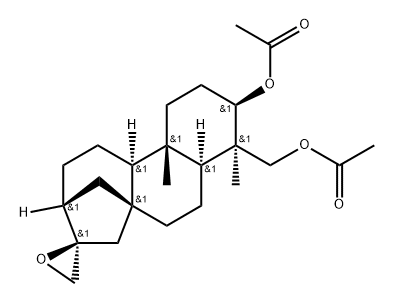 Kaurane-3α,18-diol, 16,17-epoxy-, diacetate, (-)- (8CI) Struktur
