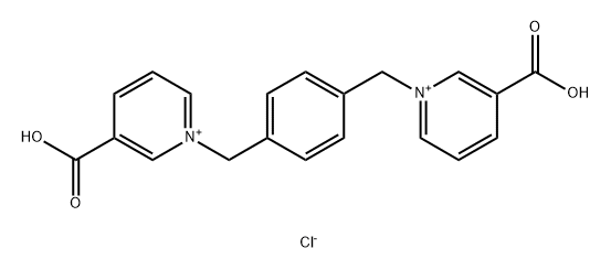 1,1'-[1,4-二亚甲基苯基]双(4'-羧基吡啶)二氯盐 结构式