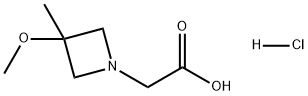 1-Azetidineacetic acid, 3-methoxy-3-methyl-, hydrochloride (1:1) Structure