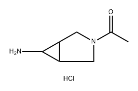 1-(6-氨基-3-氮杂双环[3.1.0]己烷-3-基)乙-1-酮盐酸盐, 1989672-41-4, 结构式