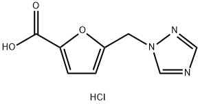 5-(1H-1,2,4-Triazol-1-ylmethyl)-2-furoic acid hydrochloride Struktur