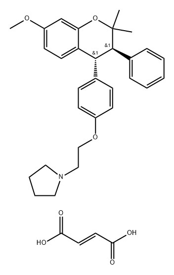 フマル酸レボルメロキシフェン 化学構造式