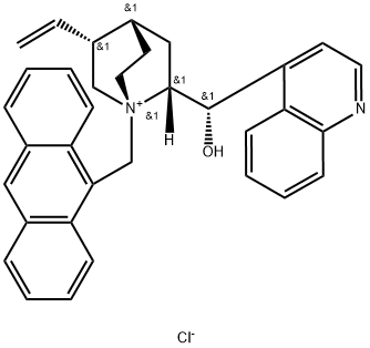 (9S)-1-(9-Anthracenylmethyl)-9-hydroxy-cinchonanium Chloride Structure