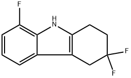 3,3,8-trifluoro-2,3,4,9-tetrahydro-1H-carbazole Struktur