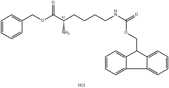 H-LYS(FMOC)-OBZL.HCL 结构式