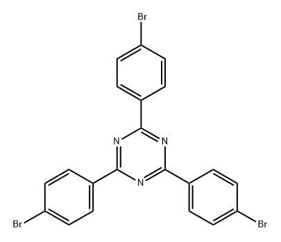 2,4,6-三(4-溴苯基)-1,3,5-三嗪 结构式
