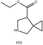5-Azaspiro[2.4]heptane-7-carboxylic acid, ethyl ester, hydrochloride (1:1) 结构式