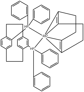(S) - (+) - 4,12-双(二苯基膦基)[2.2]对环芳烷(1,5-环辛二烯)铑 结构式