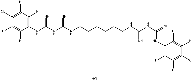 CHLORHEXIDINE-D8 HCL,2012598-75-1,结构式