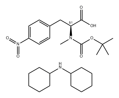 BOC-N-METHYL-4-NITRO-L-PHENYLALANINE DICYCLOHEXYLAMMONIUM SALT,201420-91-9,结构式