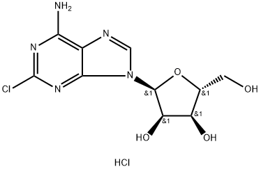 (2S,3R,4S,5R)-2-(6-Amino-2-chloro-9H-purin-9-yl)-5-(hydroxymethyl)tetrahydrofuran-3,4-diol hydrochloride Struktur