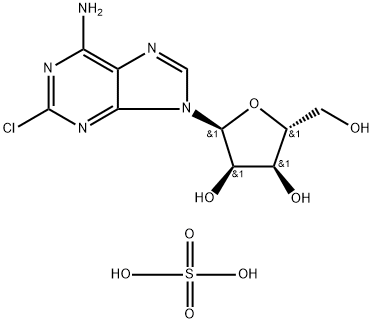 (2S,3R,4S,5R)-2-(6-Amino-2-chloro-9H-purin-9-yl)-5-(hydroxymethyl)tetrahydrofuran-3,4-diol sulfate Struktur