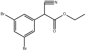 Benzeneacetic acid, 3,5-dibromo-α-cyano-, ethyl ester Structure