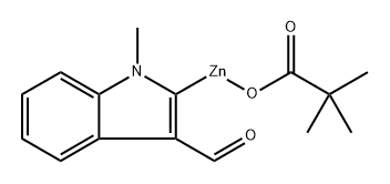 (3-Formyl-1-methyl-1H-indol-2-yl) zinc pivalate (1.00 mmol/g) Structure
