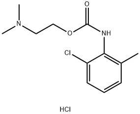 Carbamic acid, (2-chloro-6-methylphenyl)-, 2-(dimethylamino)ethyl ester, monohydrochloride (9CI) Struktur