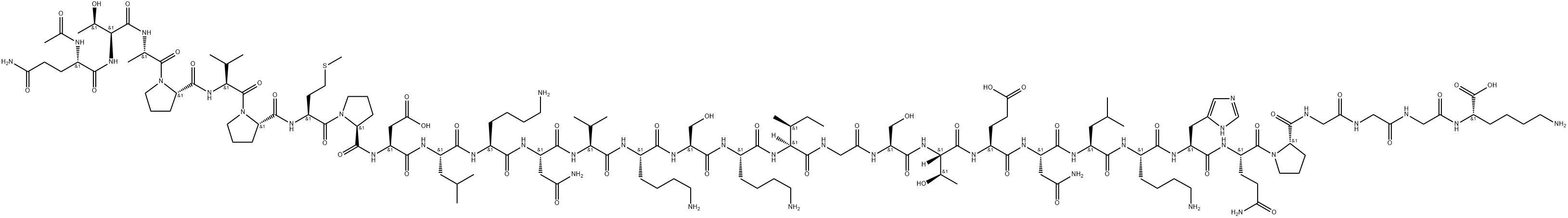 Acetyl-Tau Peptide (244-274) (Repeat 1 Domain) Structure