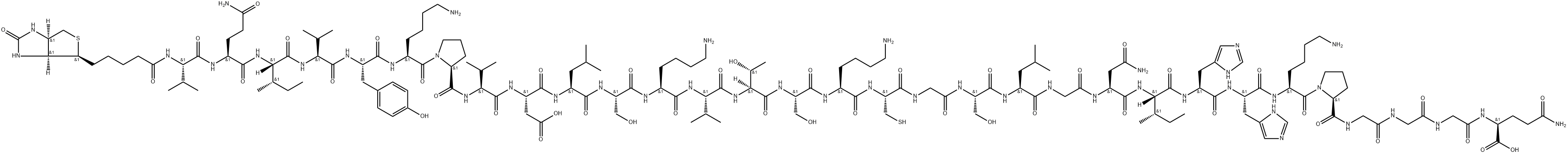 Biotinyl-Tau Peptide (306-336) (Repeat 3 Domain) Structure
