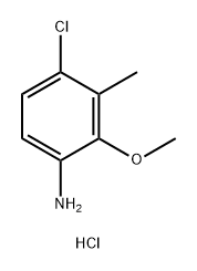 4-chloro-2-methoxy-3-methylaniline
hydrochloride 结构式