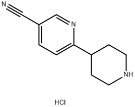 6-(piperidin-4-yl)pyridine-3-carbonitrile dihydrochloride 结构式