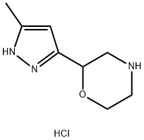 2-(5-甲基-1H-吡唑-3-基)吗啉二盐酸盐, 2034153-26-7, 结构式