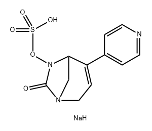 Sulfuric acid, mono[7-oxo-4-(4-pyridinyl)-1,6-
diazabicyclo[3.2.1]oct-3-en-6-yl] ester, sodium
salt (1:1) Struktur