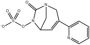 Sulfuric acid, mono[7-oxo-3-(2-pyridinyl)-1,6-
diazabicyclo[3.2.1]oct-3-en-6-yl] ester, ion(1-) Structure