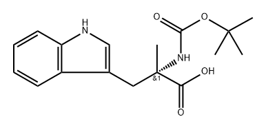 L-Tryptophan, N-[(1,1-dimethylethoxy)carbonyl]-α-methyl- Structure