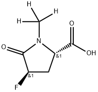(4R)-4-氟-1-(甲基-D3)-5-氧代-L-脯氨酸,2041844-51-1,结构式
