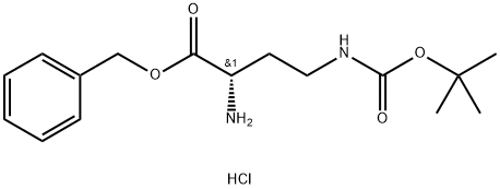(S)-2-氨基-4-((叔丁氧羰基)氨基)丁酸苄酯盐酸盐, 2044702-45-4, 结构式