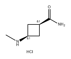 (1s,3s)-3-(methylamino)cyclobutane-1-carboxamide hydrochloride, cis Struktur