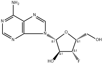 9-(3'-fluoro-3'-deoxyxylofuranosyl)adenine 化学構造式