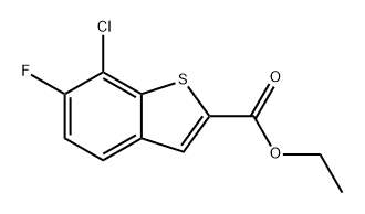 7-氯-6-氟苯并[B]噻吩-2-甲酸乙酯 结构式