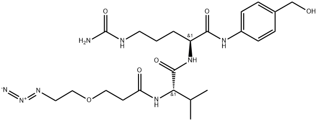 Azido-PEG1-Val-Cit-PAB-OH,2055041-40-0,结构式