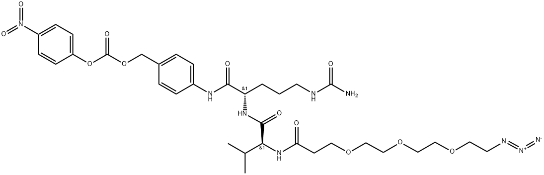 Azido-PEG3-Val-Cit-PAB-PNP, 2055047-18-0, 结构式