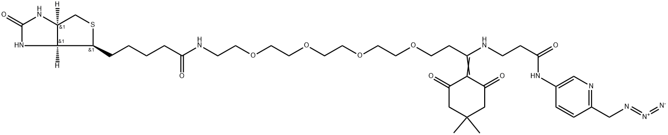 DDE BIOTIN-PEG4-PICOLYL AZIDE 结构式