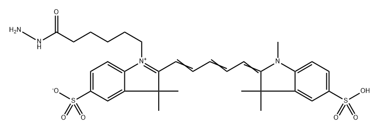 DISULFO-CYANINE5 HYDRAZIDE 结构式
