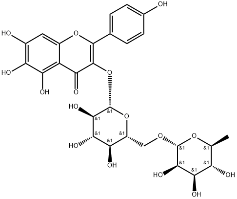 6-Hydroxykaempferol 3-β-rutinoside Struktur