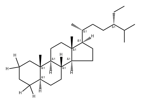 D4 C29 ΑΑΑ (20R)-ETHYLCHOLESTANE 结构式