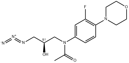 N-?[(2R)?-?3-?Azido-?2-?hydroxypropyl]?-?N-?[3-?fluoro-?4-?(4-?morpholinyl)?phenyl]?-acetamide Struktur