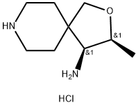 (3S,4S)-3-甲基-2-氧杂-8-氮杂螺[4.5]癸-4-胺二盐酸盐, 2055761-19-6, 结构式
