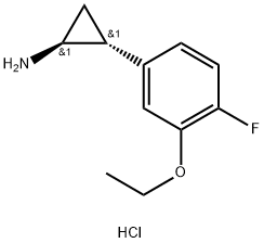 (1S,2R)-rel-2-(3-ethoxy-4-fluorophenyl)cyclopropan-1-amine hydrochloride 结构式
