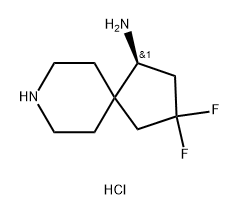 8-Azaspiro[4.5]decan-1-amine, 3,3-difluoro-, hydrochloride (1:2), (1S)-,2055849-01-7,结构式