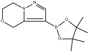 6,7-二氢-4H-吡唑并[5,1-C][1,4]噁嗪-3-硼酸频哪醇酯 结构式