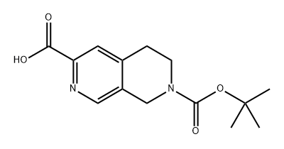 7-(叔丁氧羰基)-5,6,7,8-四氢-2,7-萘啶-3-羧酸 结构式