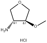 (3R,4S)-(4-Methoxytetrahydrofuran-3-yl)amine hydrochloride Struktur